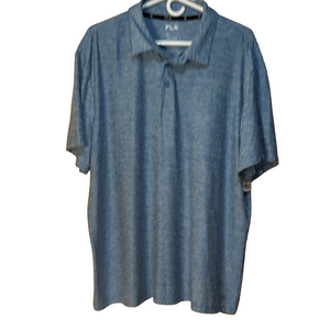 NWT FLX Polo Shirt Blue Moisture Wicking XXL